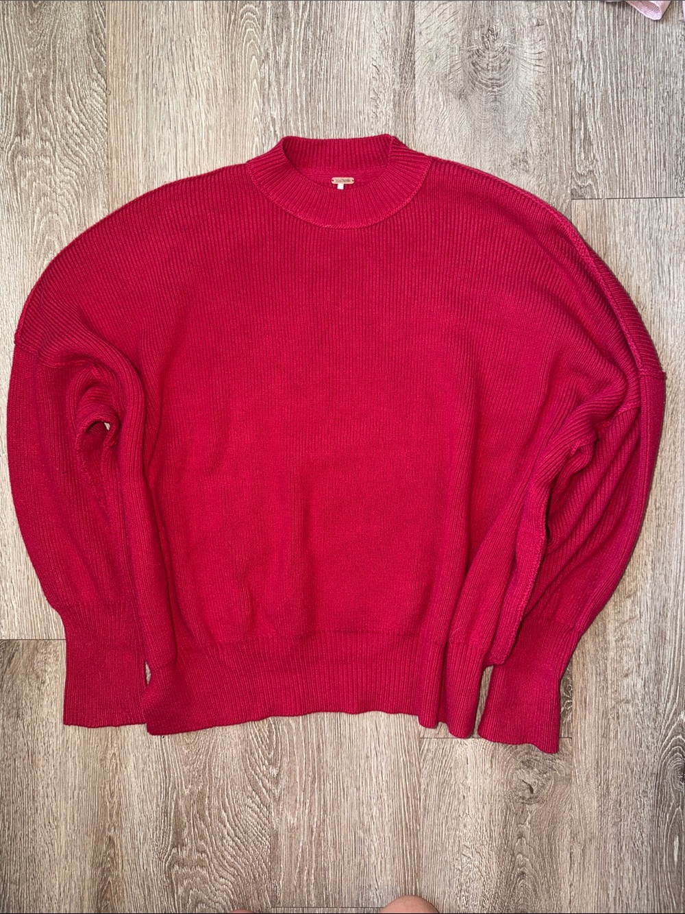 Free People Easy Street Tunic Sweater oversized mock neck xs boho pullover